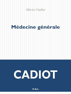 cover image of Médecine générale